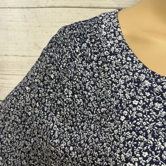 Lane Bryant Blouse Plus Size 24 Floral Print Long Sleeve Rayon - Picture 3 of 12